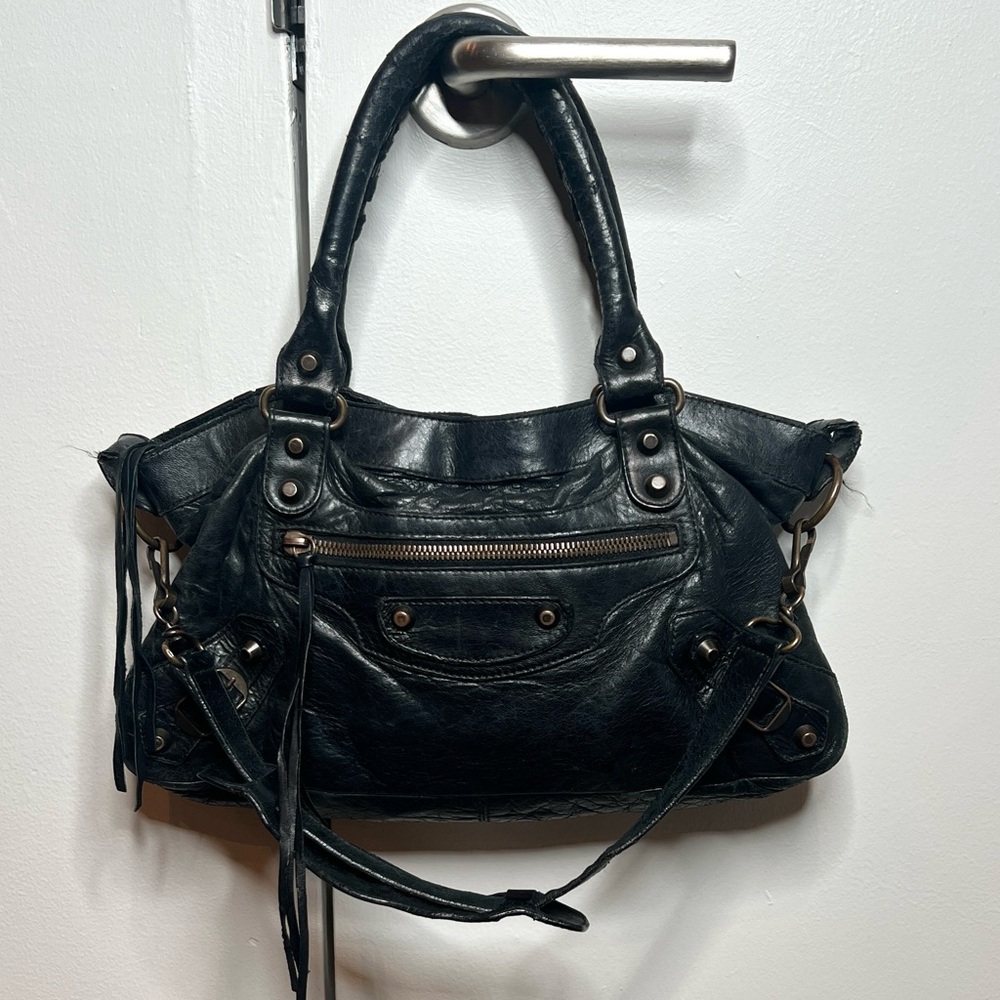 BALENCIAGA Women’s Le City First Bag in Black